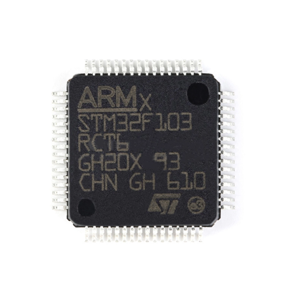Microcontrolador MCU STM32F103RCT6 original e genuíno, LQFP64, de montagem em superfície, microcomputador de chip único de 32 bits